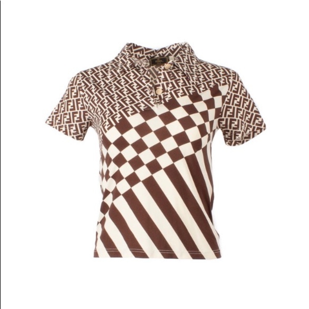 Vintage Fendi Zucca Print Polo